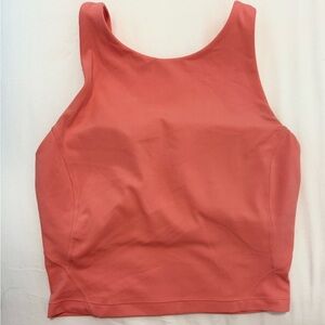 Lululemon Align High Neck cropped bra Tank Top size 0 coral